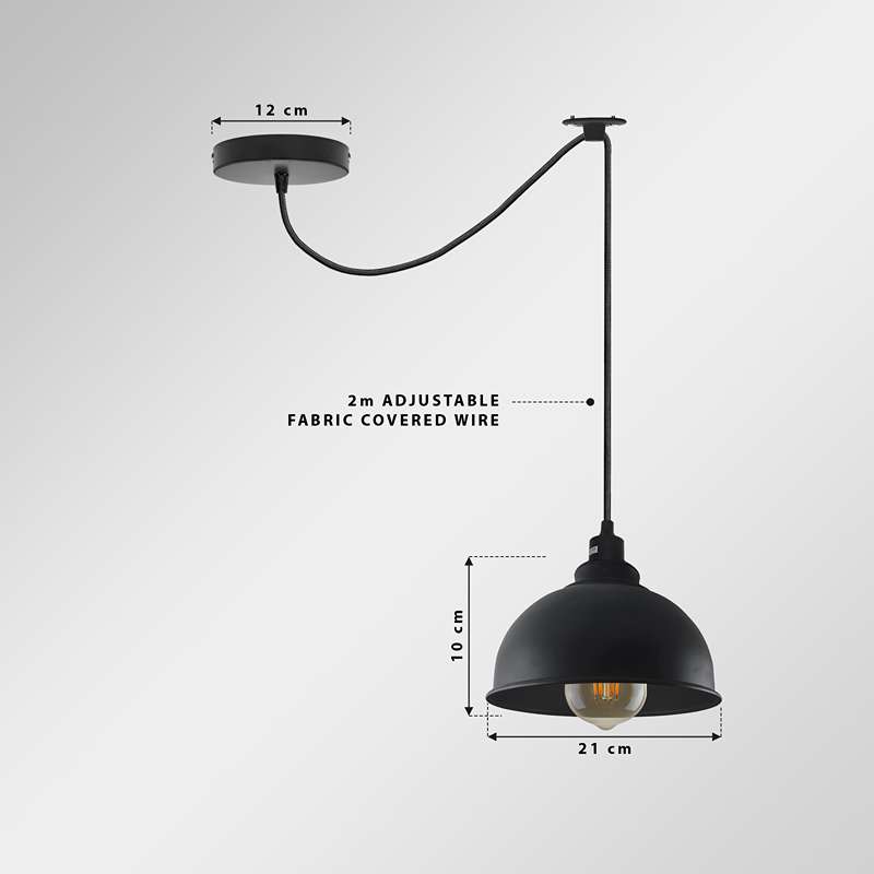 black ceiling pendant light