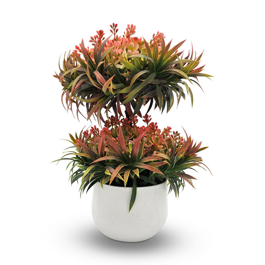Kleine kunstbloem in pot, 2 stuks, binnenhuisdecoratie ~5381