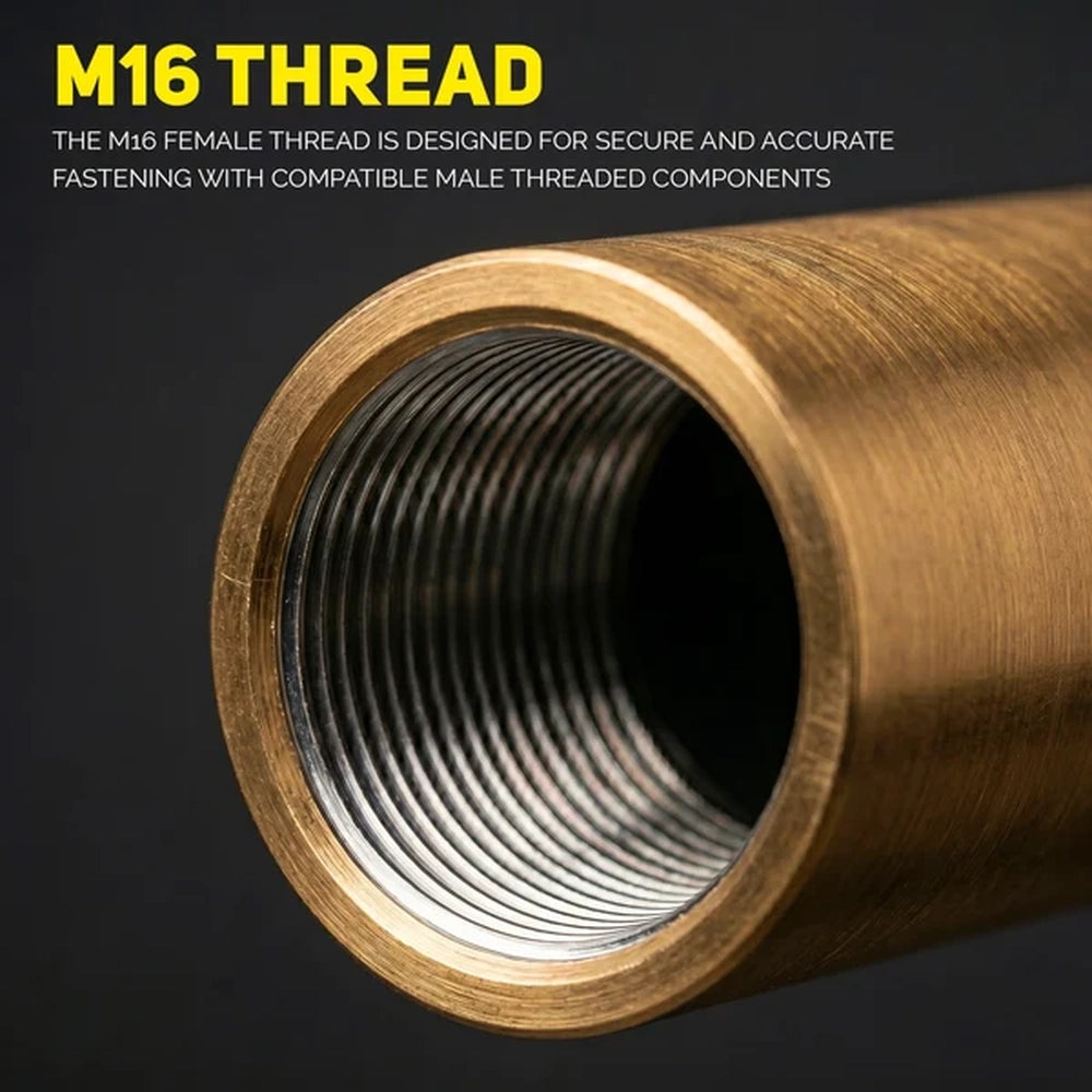 inside thread of a brass M16 female thread pipe