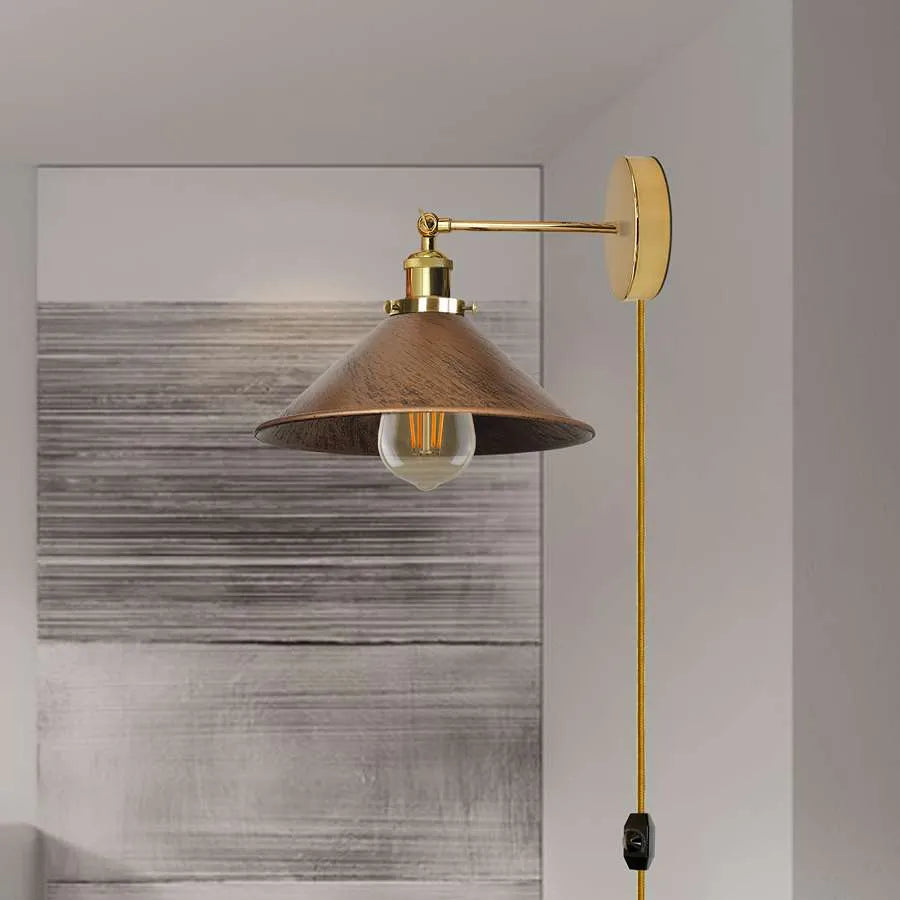 brass plug in wall light
