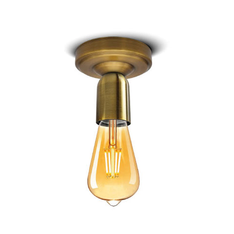 Vintage metalen plafondlamp E27 plafondlampfittingset ~ 5487