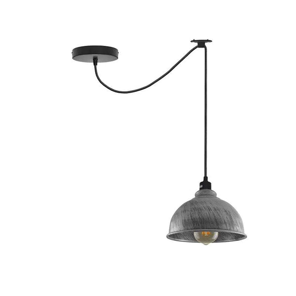 Moderne plafondhanglampen voor keuken en woonkamer~5055 – Met lamp / Geborsteld zilver