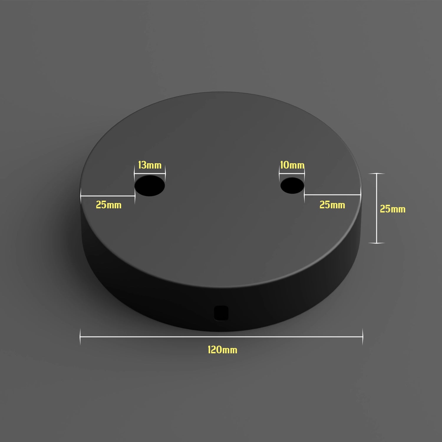 Black ceiling rose for pendant lights