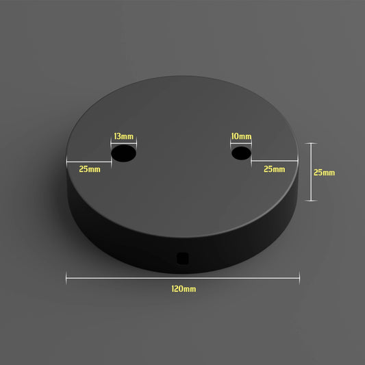 Black ceiling rose for pendant lights