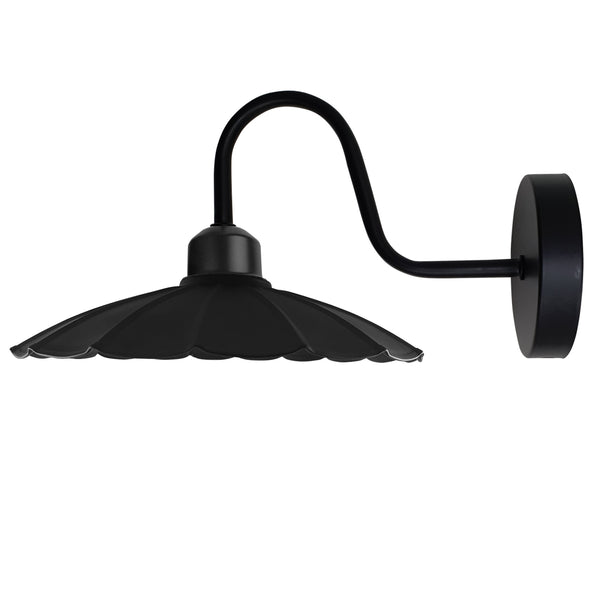 Rustieke wandlamp voor woonkamer ~1214 – Zwart / Zonder lamp