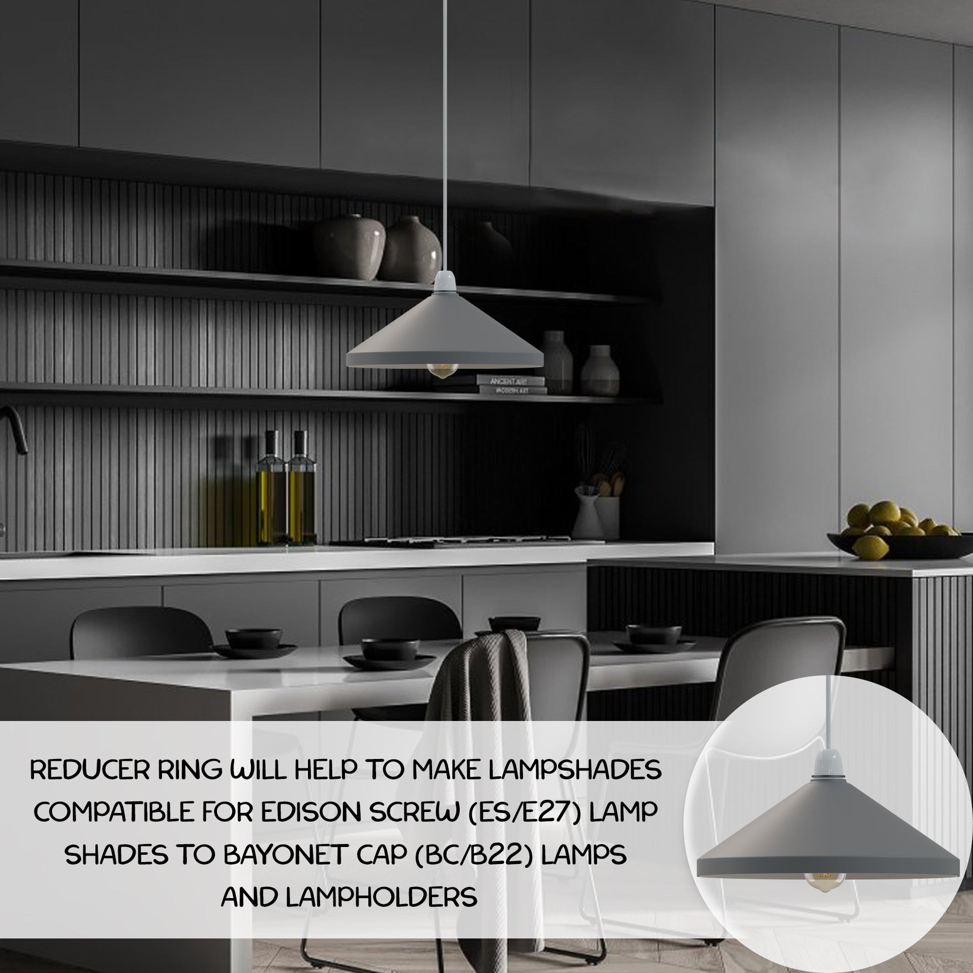 Style Easy Fit Metal Cone Industrial Lamp Shade