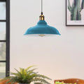 Cyaanblauwe glanzende moderne metalen lampenkap voor binnenverlichting~1084
