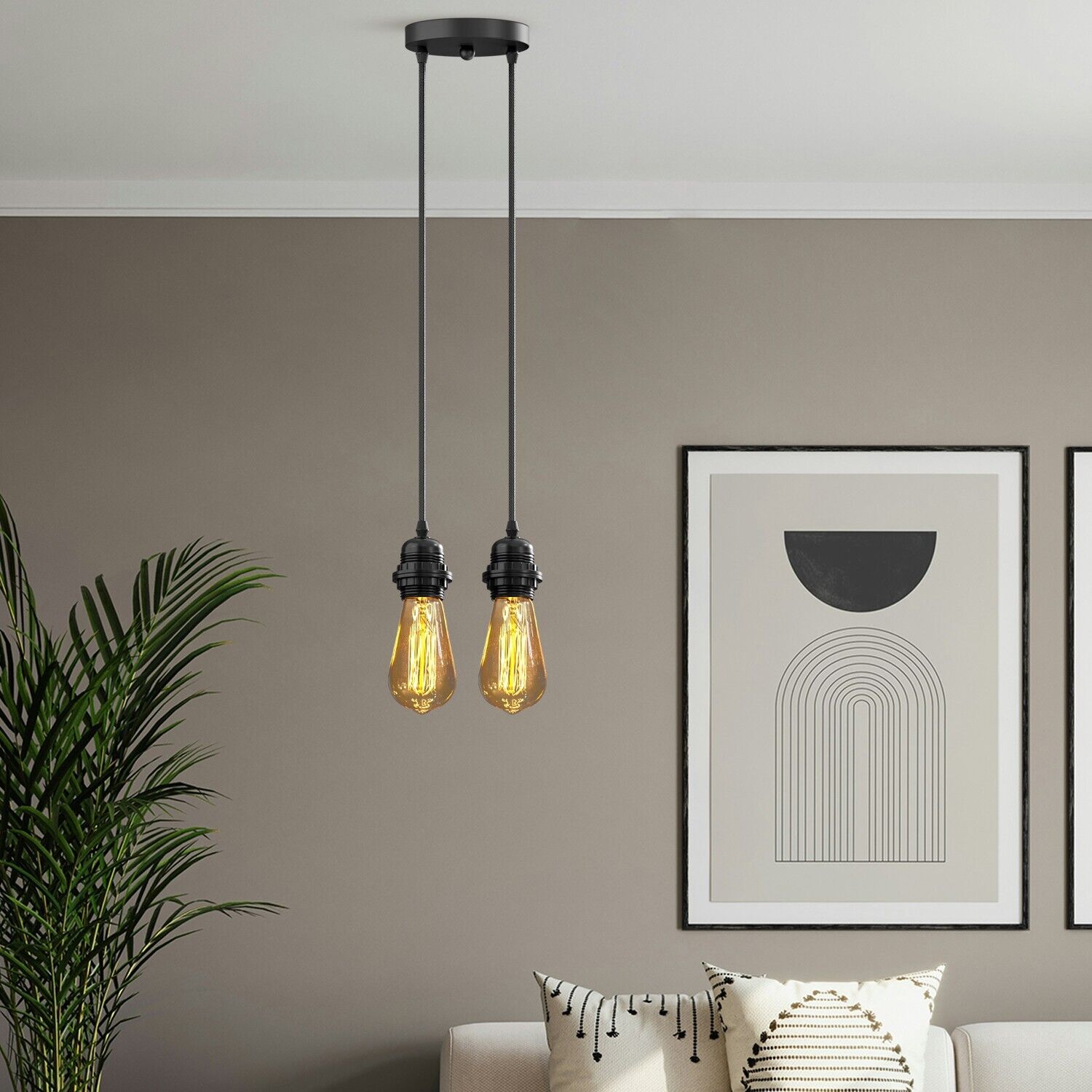 black hanging pendant lights
