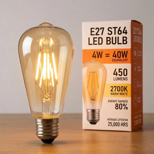 ST64 Eekhoornkooilamp E27 4W Decoratieve filamentlampen~3239