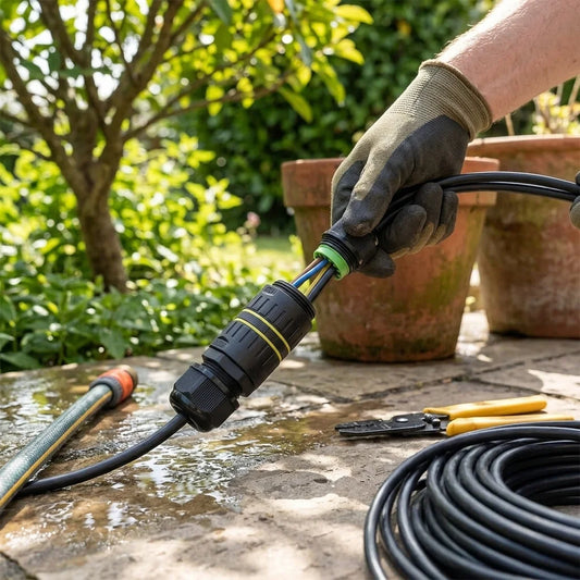 2 Way 3 Pole IP68 Outdoor Electrical Junction Box Cable Connector  ~6884
