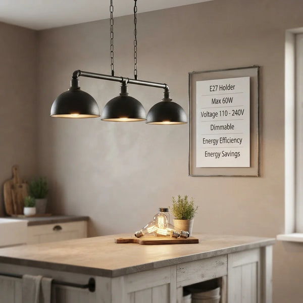 Industrial Black Steampunk Agunnaryd Pendant lamp ~6592 – No