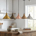 Conical Pendant Light Metal Hanging Lamp E27 ~6935