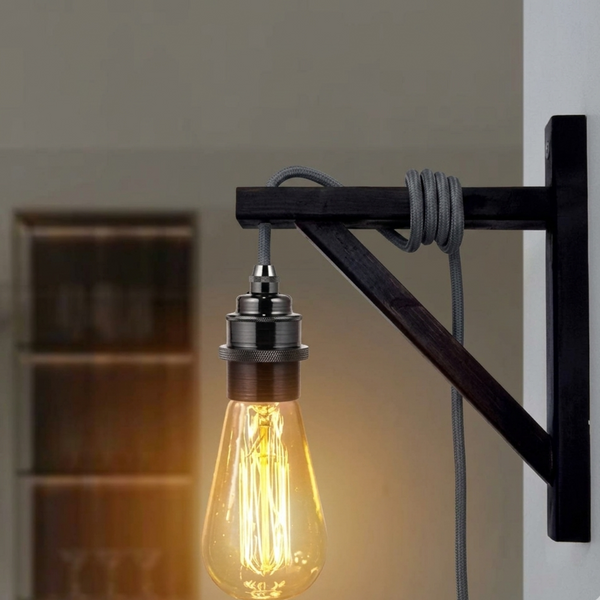 2m, 4m, 4,5m stoffen flexkabel plug-in hanglampkit~2177 – Grijs / 2m / Satijnzwart