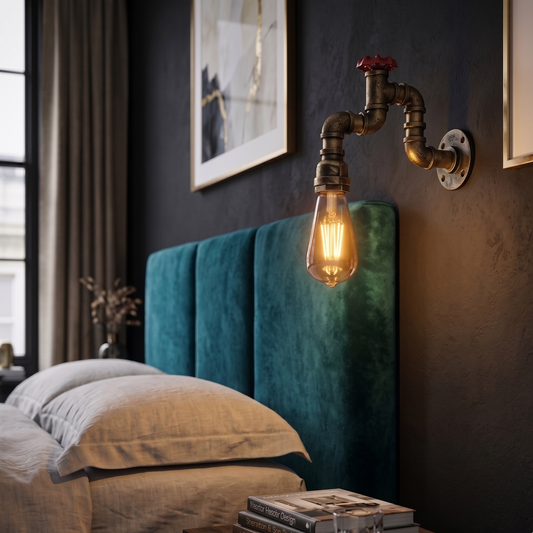 DIY-wandlamp voor waterleiding in de woonkamer~2173