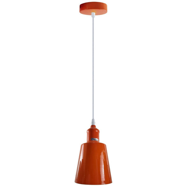 Enkele kleine lampenkap hanglamp ~5347 – Oranje / Ja