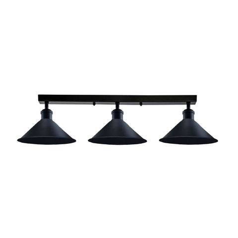 Industrial 3 Head Metal Loft Ceiling Light E27 Lamp~6190