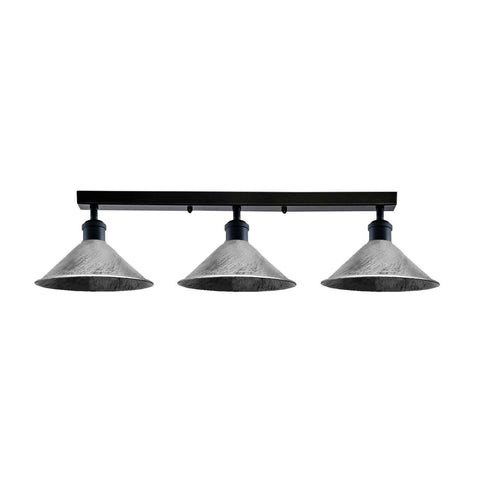 Industrial 3 Head Metal Loft Ceiling Light E27 Lamp~6190