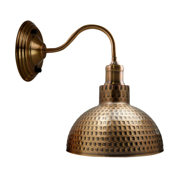 Vintage Wandlamp Koperen Wandlampenkappen UK ~3678 – Nee / Geel messing