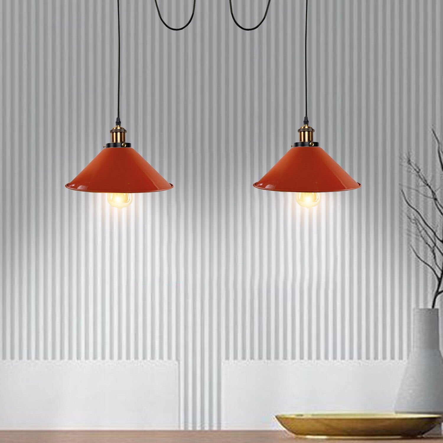 Orange Cone Ceiling pendant Light