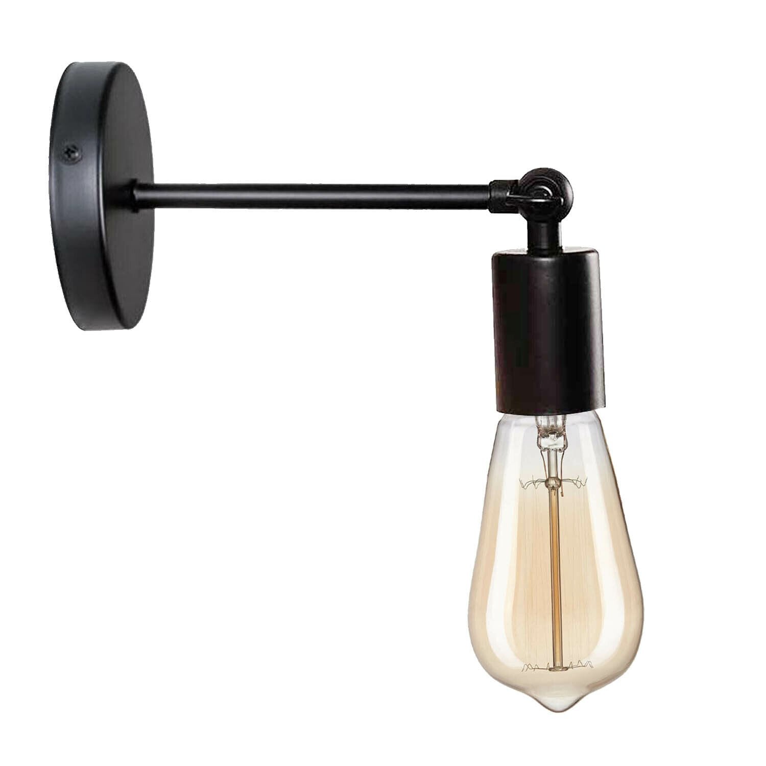 black industrial-style adjustable wall light