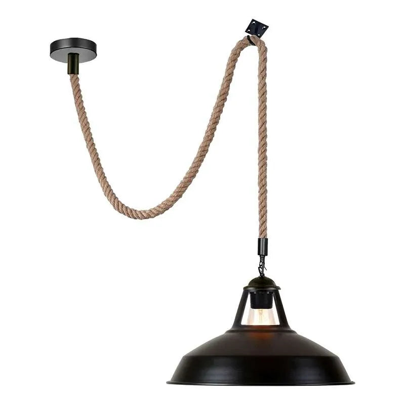 large shade pendant lighting
with Rope 