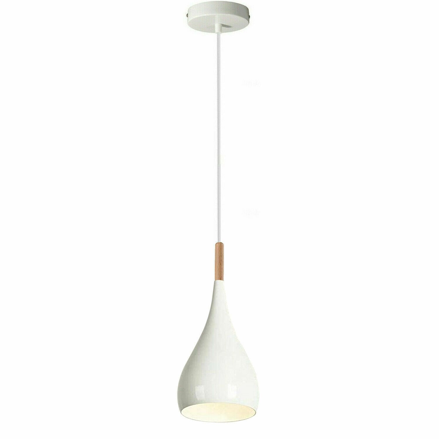 White ceiling pendant light