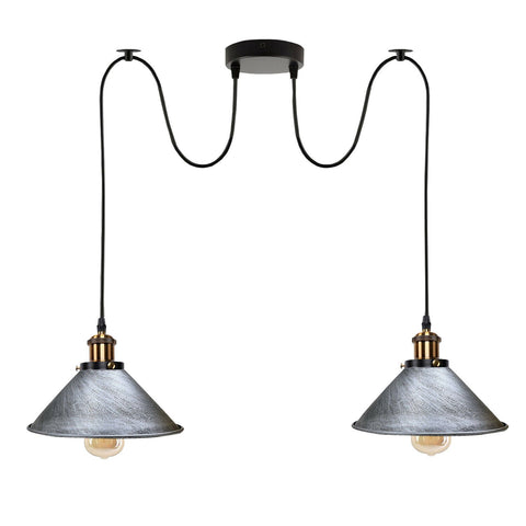 Industriële retro hanglamp met 2 lampen ~5716