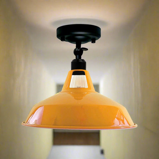 Vintage Ceiling Light Retro Semi Flush Metal Mount Ceiling Lamp ~6177