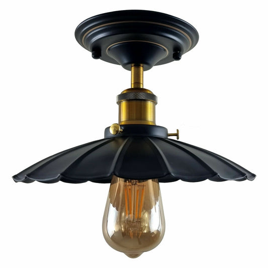 Vintage Retro Industriële Plafondlamp met Plafondbevestiging~5923