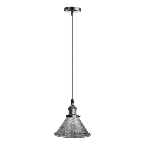 Industriële plafondlamp voor woonkamer~5344 – Geborsteld zilver / Nee