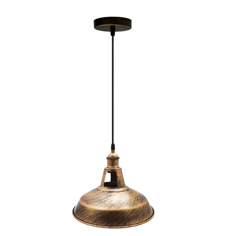 Vintage Retro Pendant Light with Metal Shade for Bedrooms or Kitchen Island ~6105