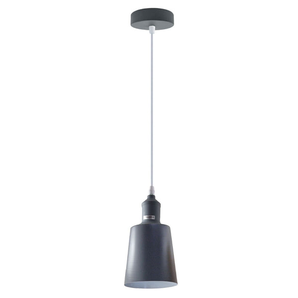 Enkele kleine lampenkap hanglamp ~5347 – Grijs / Ja