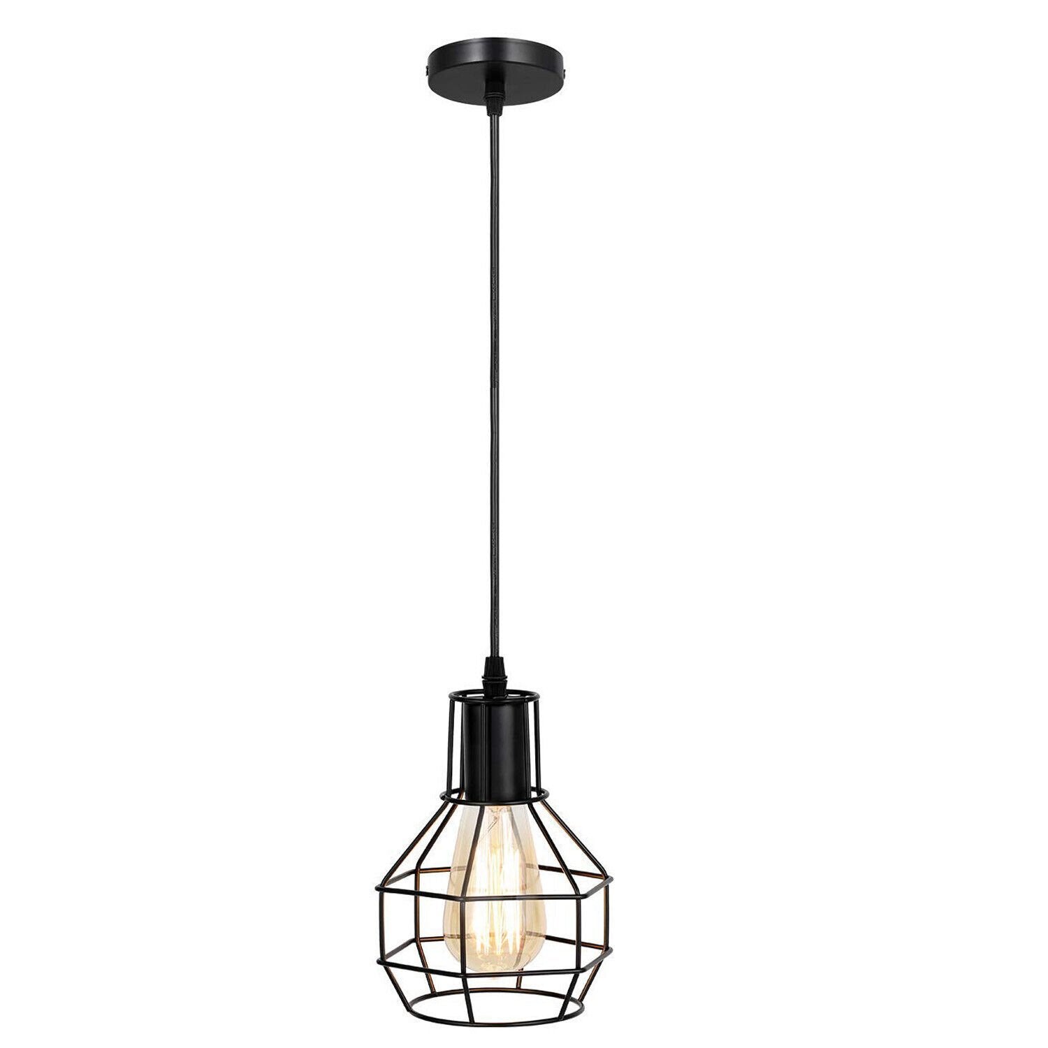 vintage industrial style black metal ceiling pendant light 