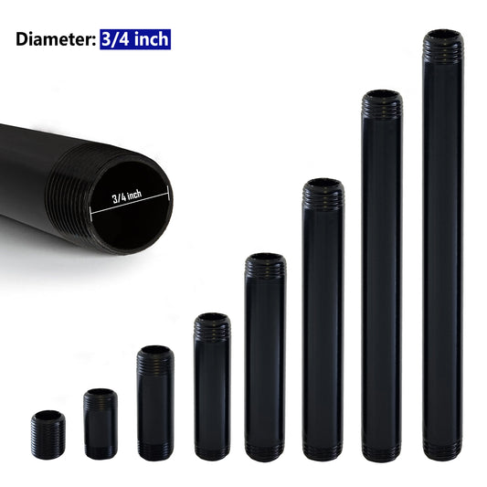ZWART Geverfd ¾ inch cilinder BSP SMEDELBAAR Buizen IJzeren pijp Lampfitting Accessoires~3613