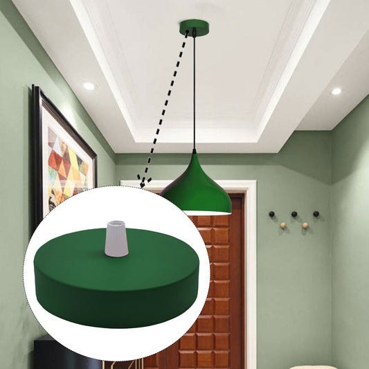 5-pack vintage industriële hanglampen met groene plafondrozet~2286 