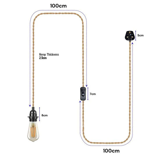 Plug-in hanglamp met aan/uit-schakelaar~4554