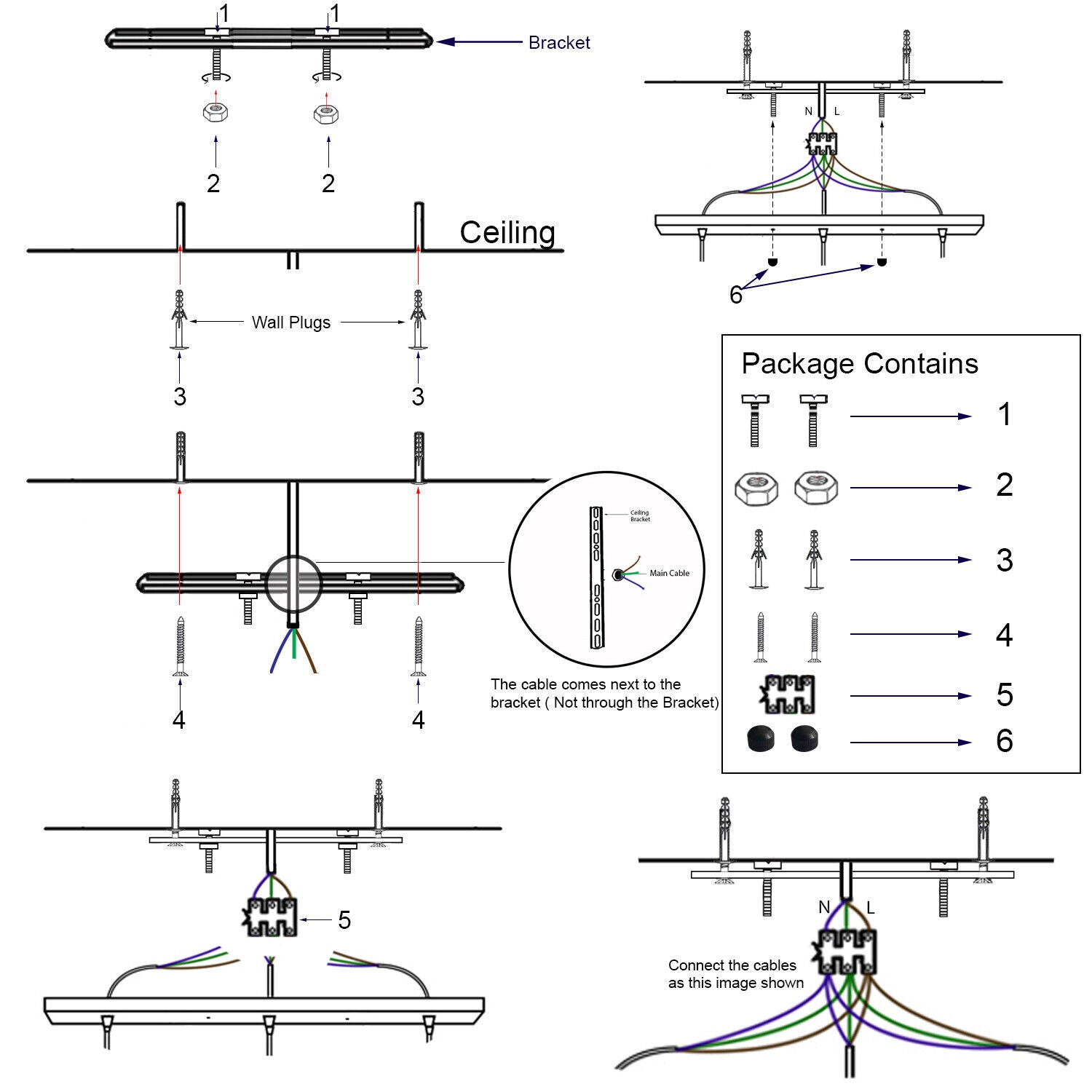 3 hanging pendants - instructions