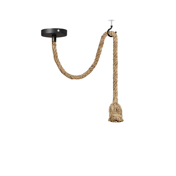 Retro Hemp Pendant Light  E27 Ceiling Hanging Pendant Light~6130 – Single Head / No