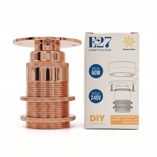 E27 ES-lamphouder met schroefdraad en 20 mm buisfitting - 5585