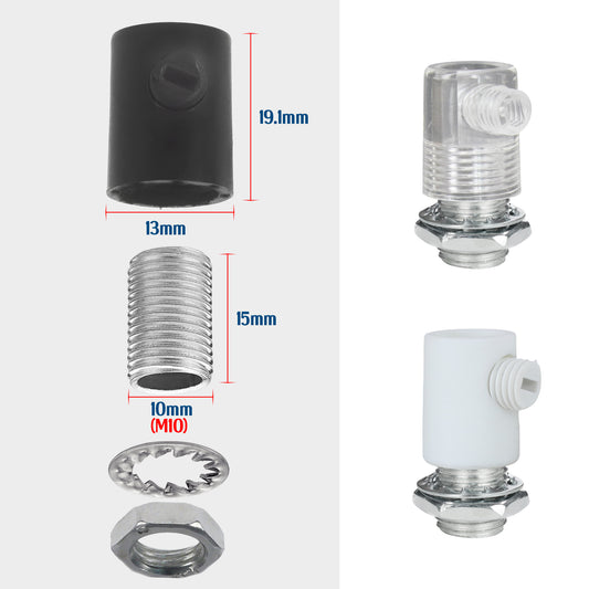 5 Pack Plastic  M10 Strain Relief Cord Grips For Pendant Light ~6176