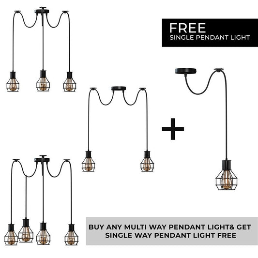 Nestkooi van geborsteld koper, retro, industrieel, 2-weg, plafondlamp voor binnen, hanglamp van metaal~3490