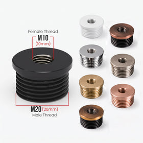 M20 metrische mannelijke naar M10 vrouwelijke draadbus reductiebuisconnector - 5561