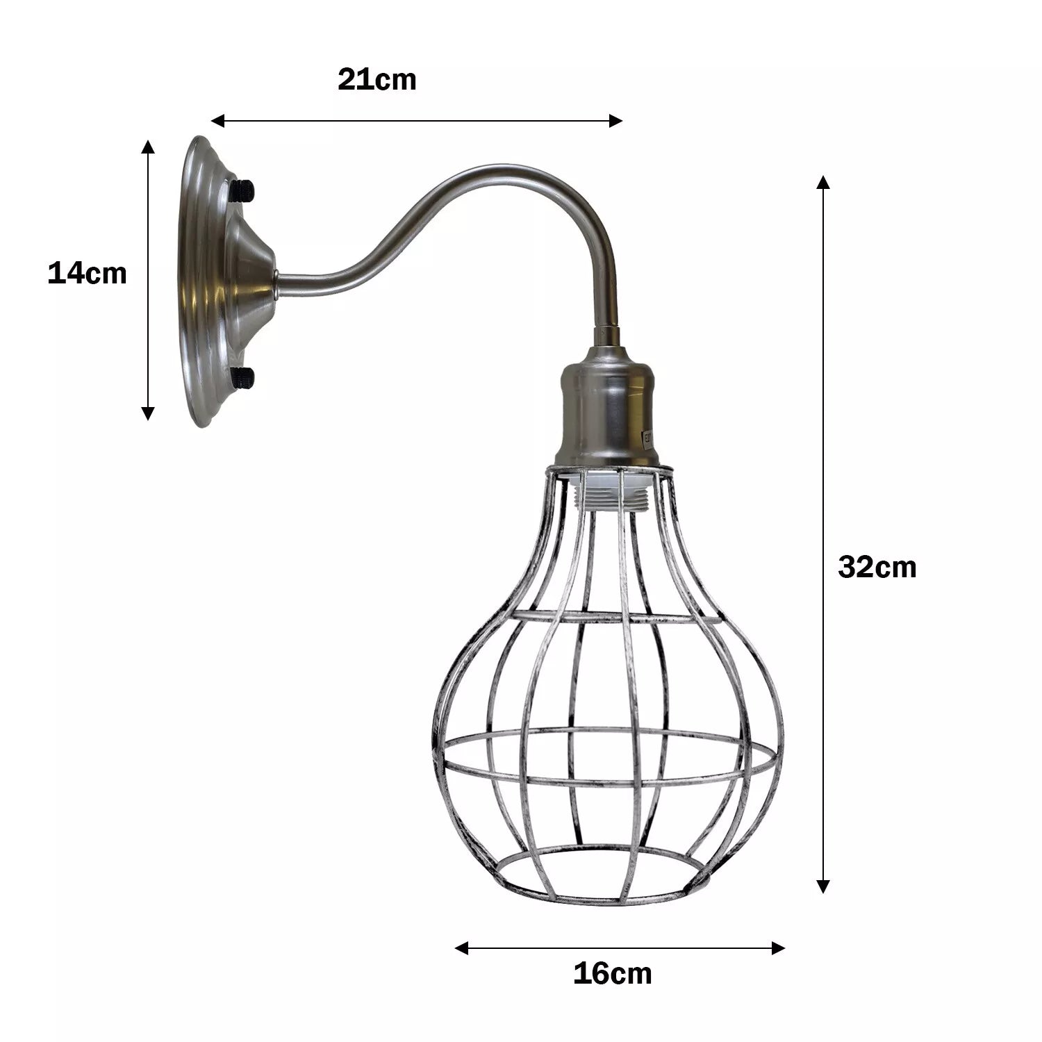 industrial wall light - size image