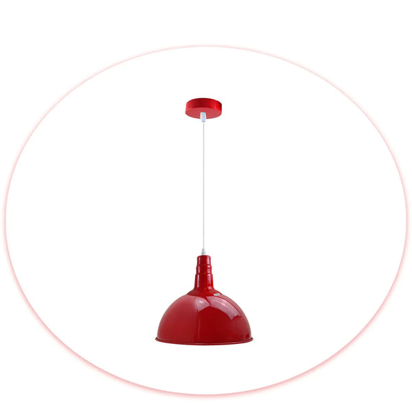 Moderne enkele koepelvormige hanglampkap~5907 – Rood / Nee