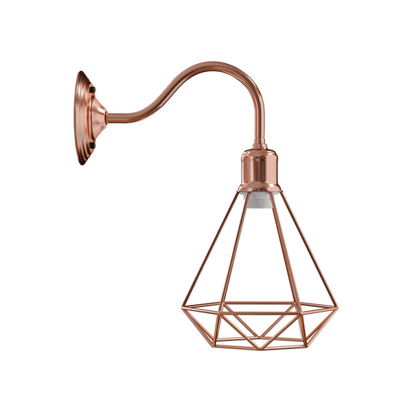 Vintage draadkooi wandlampen zwanenhals wandlamp ~5971 – Nee
