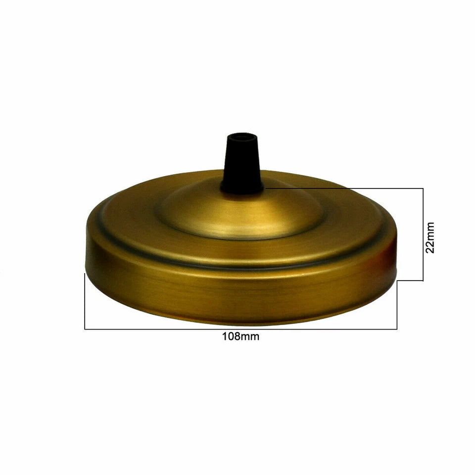Metal ceiling plate with black finish for pendant use