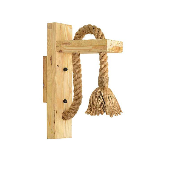 Rustieke houten touw wandlamp vintage binnenverlichting ~4568 – 1 pak / Zonder lamp