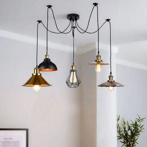 Moderne plafondlamp met meerdere armen, Spider Lamp~1167