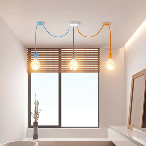 3-koppige kleurrijke spin hanglamp woonkamerdecoratie~5184