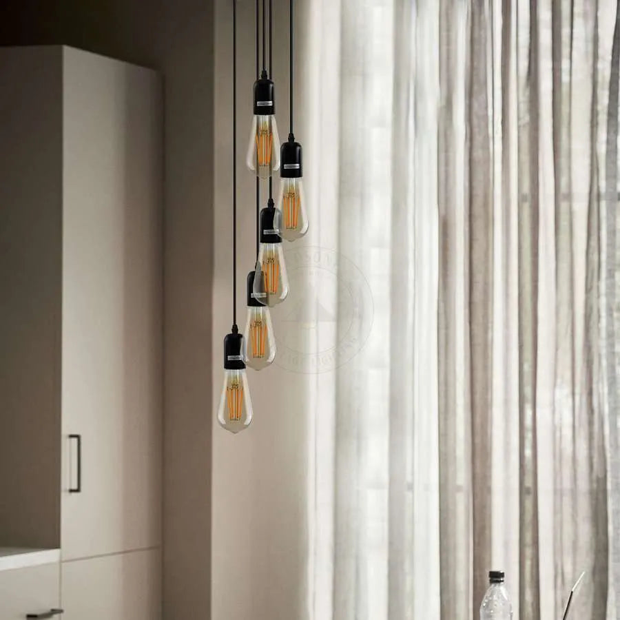 5 light staircase pendant lights